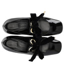 A.Bocca Mary Jane Black Ballet Flat con arco