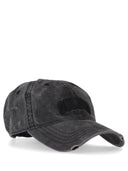 Palm Angels Curved Logo Distressed Cap Anthrazit
