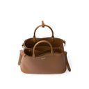 Bolso de mango de hebilla de cuero Prada