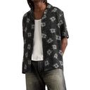 Camicia di seta a pois con stampa logo Celine