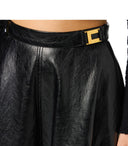 Elisabetta Franchi Gonna Nera Effetto Pelle
