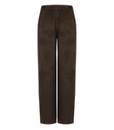 Ganni satin brune bukser