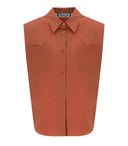 Essentiel Antwerp Jol Etruscan Red Sleeveless Shirt