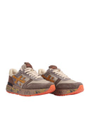 Premiata Weiße Turnschuhe Mick Beige+Braun