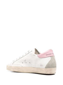 Golden Goose Super Star Leather Upper And Heel Suede Star And Spur Cream Sole