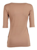ファビアナ フィリッピ ジャージー T シャツ Costina Manica Al Gomito Con Scollo U カラー Vimini