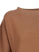 Maxi T Shirt Fabiana Filippi In Lana Cotone Punto Links Lurex Colore Vimini