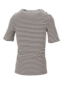 Anine Bing Alessia Tee Cream And Black Stripe