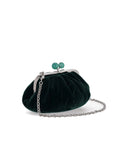 Max Mara Weekend Pasticcino Giochi Velvet Green Clutch Bag
