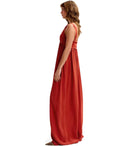 Essentiel Antwerp Jacobean Burnt Red Long Dress