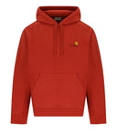 Felpa con cappuccio rossa Carhartt Wip American Script Oxide