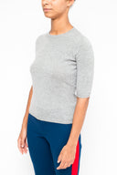 La Rose La Rose Maglia 3/4 Cashmere Grigio Chiaro