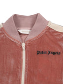 Palm Angels Pa Chenille Track Jkt Antique Rose Black