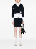 Thom Browne Mini Skirt W/ Engineered 4 Bar In Blocked Classic Solid Classic Loopback Jersey