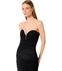Elisabetta Franchi Black Bustier Mini Dress