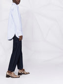 Golden Goose Golden W's Camicia Boyfriend In Cotone Oxford Rigato