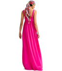 Essentiel Antwerp Jacobean Fuchsia Long Dress