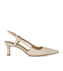 Michael Kors Alora Hellcremefarbene Slingback-Pumps