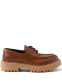 Prada 45mm Lace Up Leather Loafers