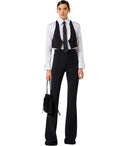 Elisabetta Franchi White Shirt With Vest And Tie