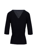 La Rose La Rose V Neck Cash/Silk Black