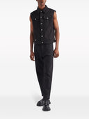 Prada Bull Button Up Denim Gilet