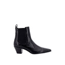 Celine Snake Effect Leather Chelsea Boots