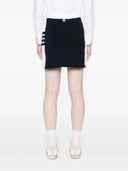 Thom Browne Mini Skirt W/ Engineered 4 Bar In Blocked Classic Solid Classic Loopback Jersey
