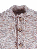 Sette Fili Cashmere Giubbotto Bottoni Rasato Collo Polo Tweed Multicolor Con Tasche