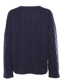 Kangra Cashmere Girocollo A Trecce Spalla Scesa