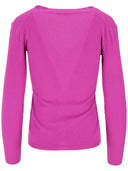 La Rose La Rose Cashmere Crop V Neck Cardigan