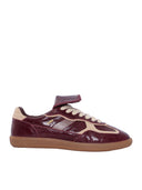 Alohas Tb.490 Club Patent Deep Burgundy Leather Sneakers Altezza Tacco 2 Cm
