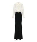 Elisabetta Franchi Red Carpet Ivory And Black Dress