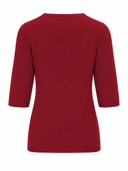 La Rose La Rose Maglia 3/4 Cashmere Bordeaux