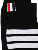 Thom Browne Mid Calf Socks W/ 4 Bar In Lightweight Cotton