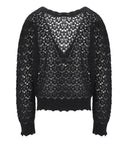Schwarzer perforierter Pullover von Twinset