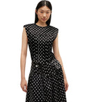 Top corsetto Ganni nero a pois