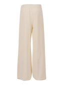 Fabiana Filippi Pantalone Ampio, Elastico Vita In Cady Color Burro