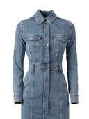 7 For All Mankind Light Blue Luxe Dress Morning Sky