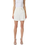 Elisabetta Franchi Ivory Shorts With Chain