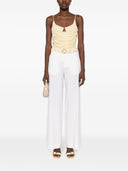 Parosh Lillie Pressed Crease Wide Leg Pants