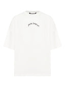 Palm Angels Back Curved Logo Over Tee Off White Bl