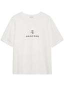 Anine Bing Jaylin T-Shirt Monogramm Elfenbein