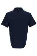Thom Browne Ss Round Collar Rib Cuff Button Down Shirt In Cotton Milano