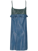 La Rose La Rose Leather Dress Top Verde Gonna Azzurra