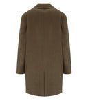 Amaránto Khaki Green Single Breasted Coat