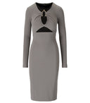 Aniye par robe gaine gris sorcier