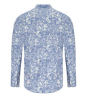 Archivium Light Blue Denim Effect Floral Shirt