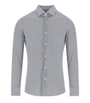 Archivium Patterned White And Blue Shirt