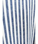 Camicia dell'effetto di lino blu bianco di archivio